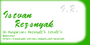 istvan rezsnyak business card